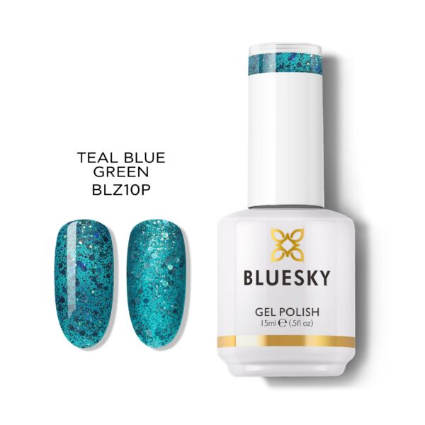 TEAL BLUE GREEN GEL POLISH
