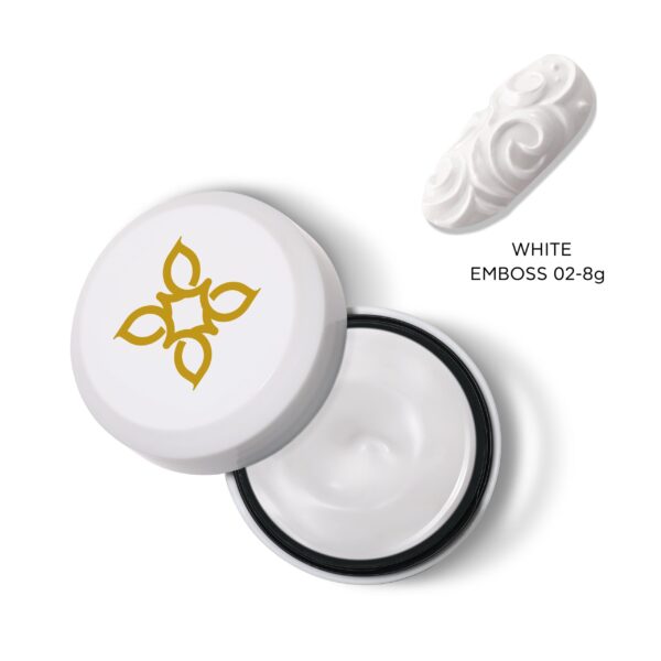 EMBOSS-WHITE (8GR) NAIL ART