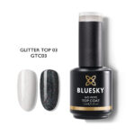 NO WIPE TOP COAT-SILVER GLITTER TOP