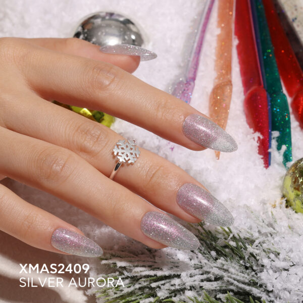 SILVER AURORA GEL POLISH