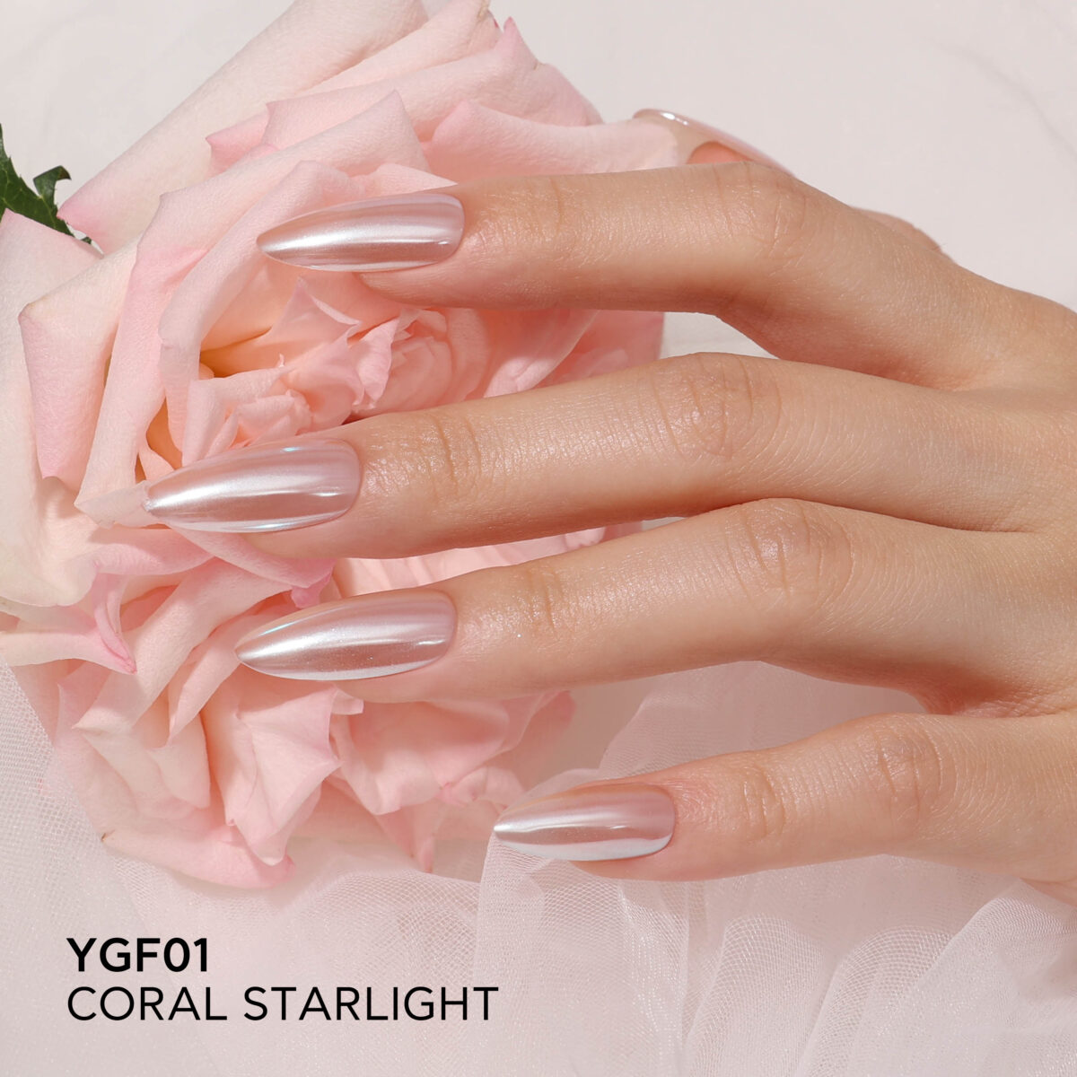 MOONSHINE POWDER – CORAL STARLIGHT NAIL ART