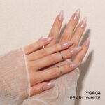 PEARL WHITE CHROME POWDER YGF04 NAIL ART