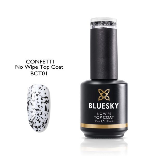 NO WIPE TOP COAT SHINY CONFETTI TOP