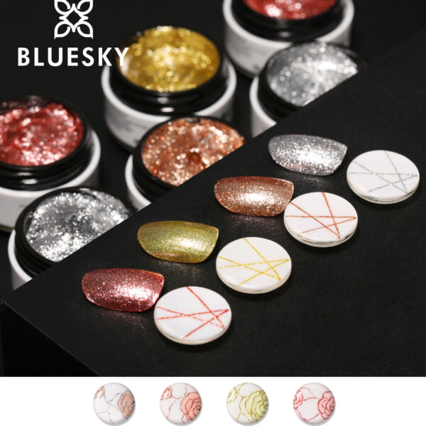 SPARKLING METALLIC-SILVER (8GR) NAIL ART