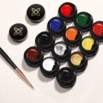 12 Paint Gel jars of 5gr with 1 nail art pen (pink, purple, blue, brown, silver, gold, black, white, red, ordange, yellow, green) SET