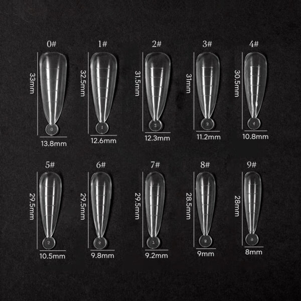 DUAL FORMS SMALL STILLETO 100PCS/SET FORMS & TIPS