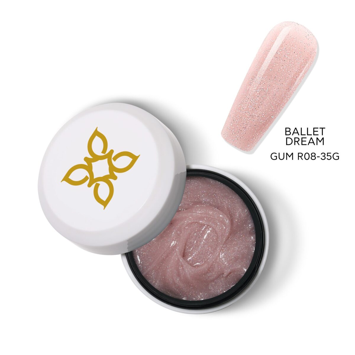 GUM GEL PINK GLITTER 35gr GUM GEL