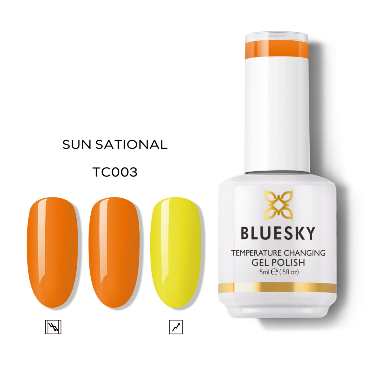 THERMO CHANGE GEL – SUN SATIONAL – ORANGE TO YELLOW TEMPERATURE CHANGING GEL