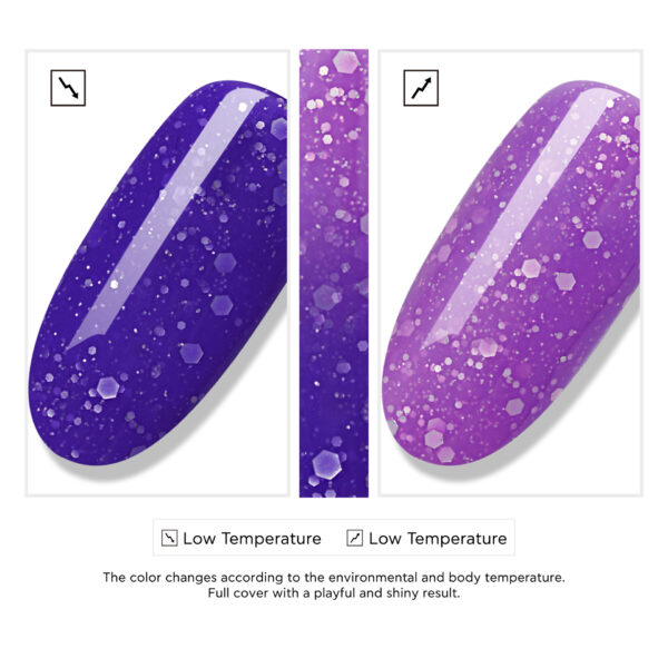 THERMO CHANGE GEL – PARADISE – PURPLE TO LIGHT PURPLE TEMPERATURE CHANGING GEL