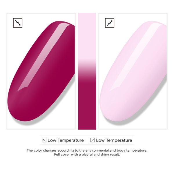 THERMO CHANGE GEL – STRAW BERRY SPLIT – PINK TO WHITE NEON FLASH