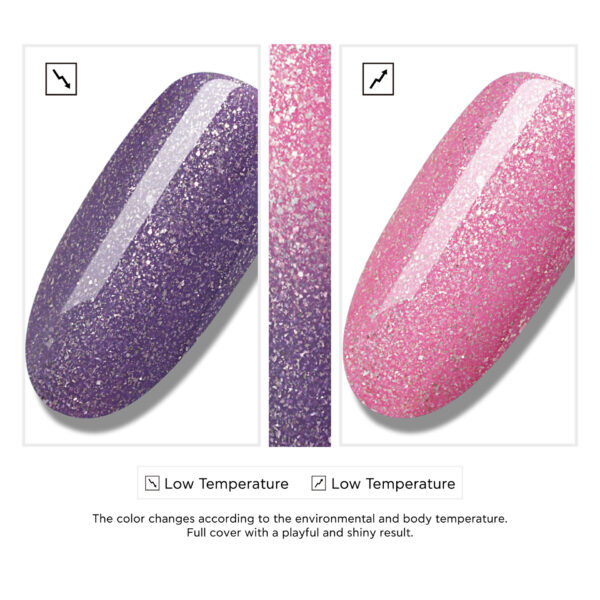 THERMO CHANGE GEL – PINK SANDS – PURPLE TO PINK TEMPERATURE CHANGING GEL