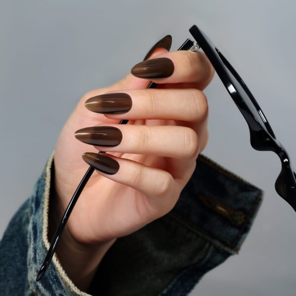 NO WIPE SMART TOP COAT – GLASS – BROWN VEIL TOP