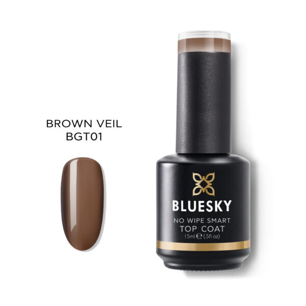 NO WIPE SMART TOP COAT – GLASS – BROWN VEIL TOP