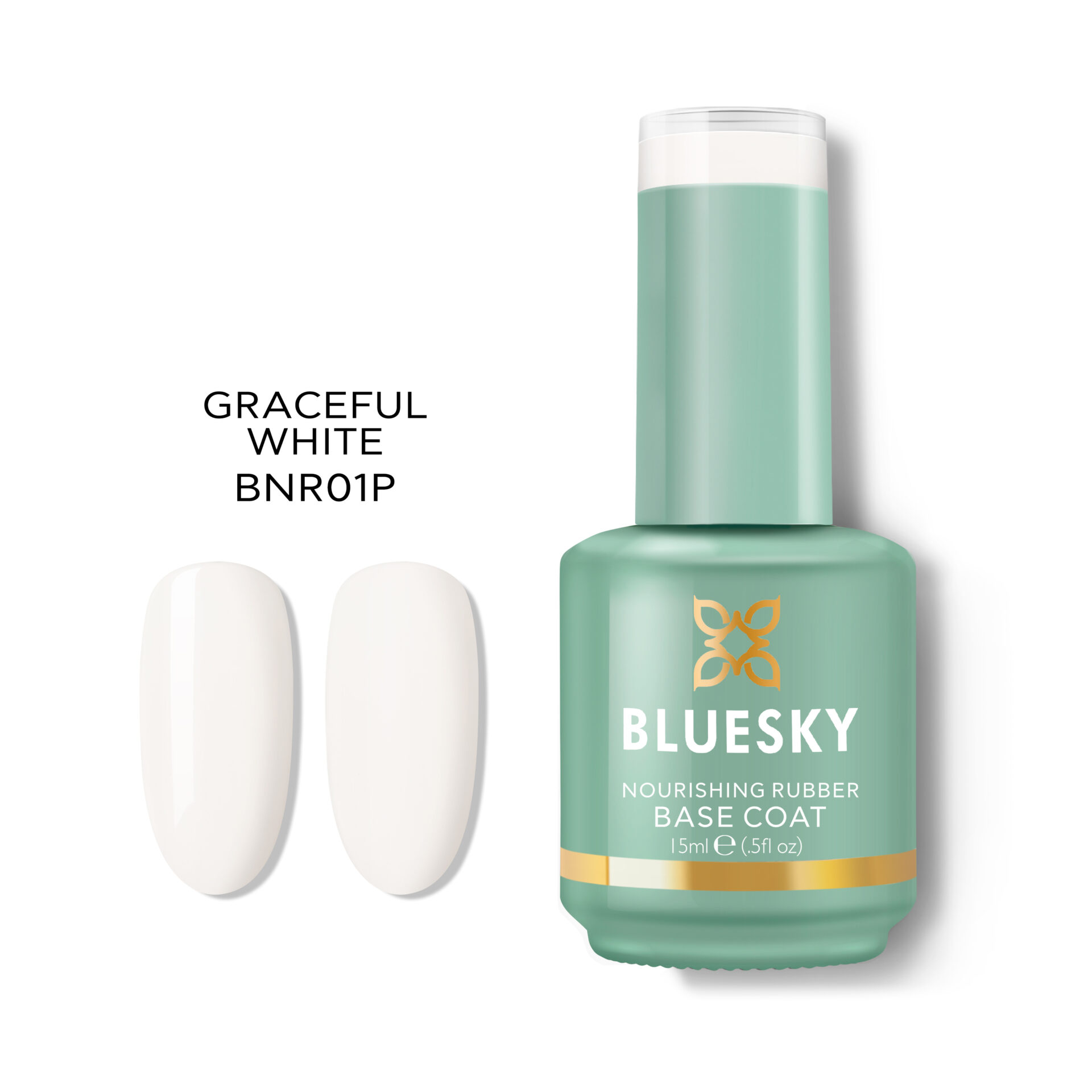 Bluesky Cosmetics GRACEFUL WHITE BNR01 – NOURISHING RUBBER BASE ΝOURISHING RUBBER BASE GRACEFUL WHITE BNR01 – NOURISHING RUBBER BASE ΝOURISHING RUBBER BASE