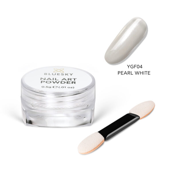 PEARL WHITE CHROME POWDER YGF04 NAIL ART